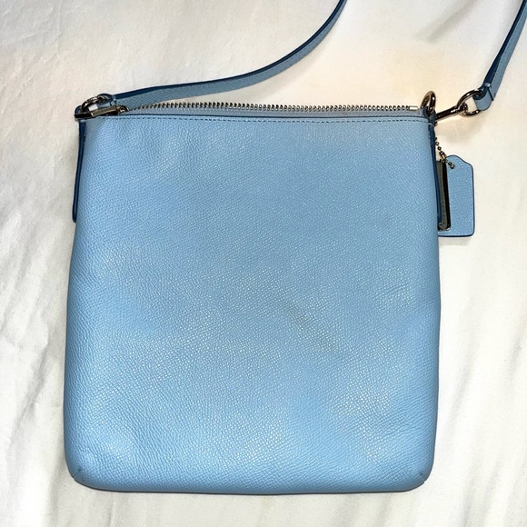 Coach Pale Blue Leather Cross Body Bag - Picture 4 of 6